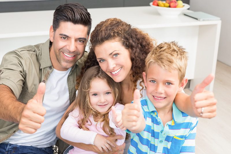 family smiling